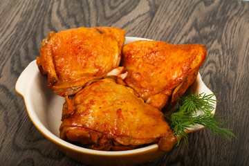 Roasted chicken thigh