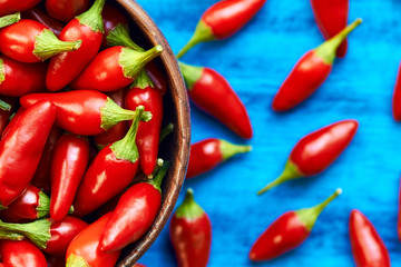 Red peppers background