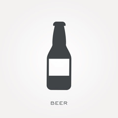 Silhouette icon beer