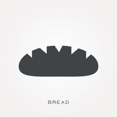 Silhouette icon bread