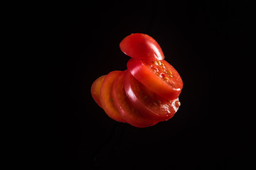 Tomato slime black background