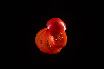 Tomato slime black background