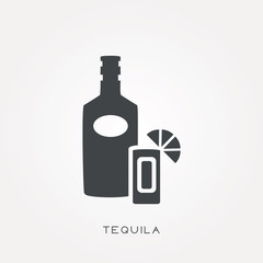 Silhouette icon tequila