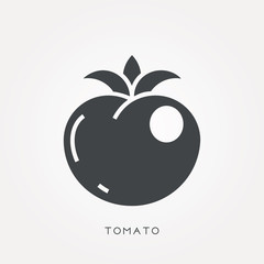 Silhouette icon tomato