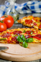 Pizza pepperoni.
