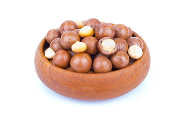 Macadamia nuts in bowl
