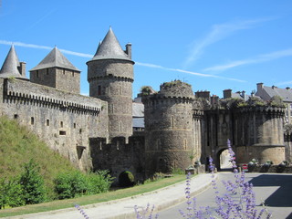 Fototapeta na wymiar Château Fougères Bretagne Forteresse Douve