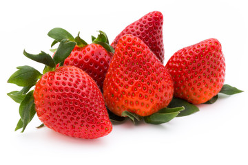 Strawberry isolated on white background. Fresh berry.