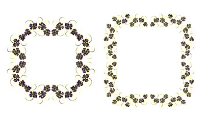 Background for text with vines and bunches of grapes.