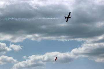two aircraft during flight aviation