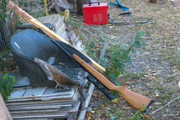 air rifle with telescopic sight