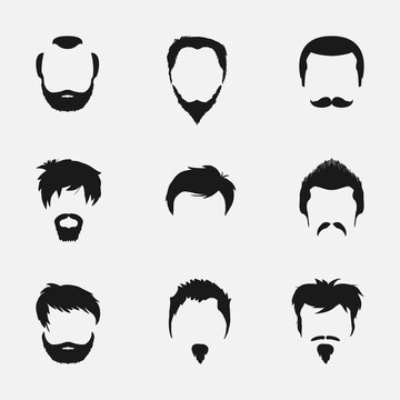 Set of hairstyles