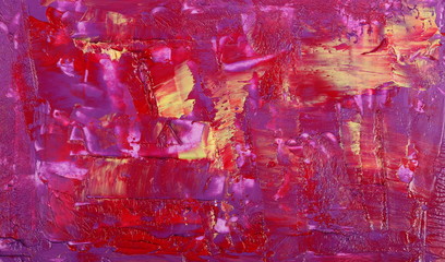 Purple grunge brush strokes oil paint background and texture