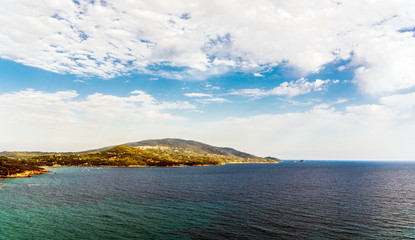 Panorama of the beautiful Elba Island in Tuscany, Italy