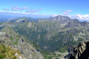 góry Tatry - widok z Rysów