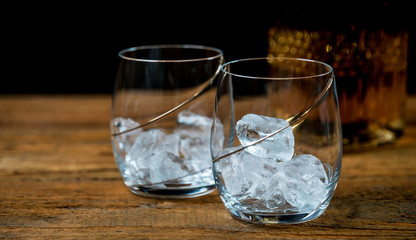  Pouring whiskey into a glass