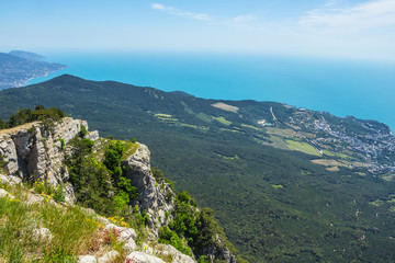 View of the Ai-Petri mountain in the Crimea