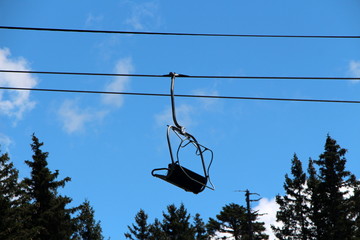 Montagne France télésiège ski Chamrousse ciel