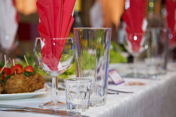 Beautiful table setting for celebration