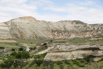 Fototapeta na wymiar Sandstone Hills in Cappadocia