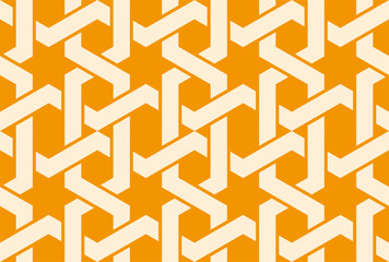 Seamless arabic ornament with entangled pattern