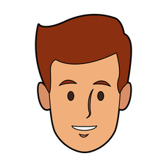 Fototapeta premium business man face character profile person