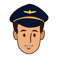 man captain pilot airplane face character