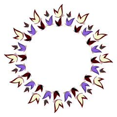 Flying colorful butterflies  on white background.