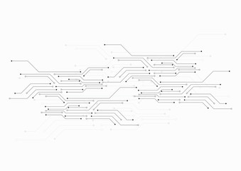 Abstract background with technology circuit board texture. Electronic motherboard illustration. Communication and engineering concept. Vector illustration