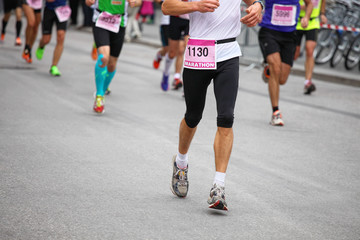 Fototapeta na wymiar Marathon Läufer