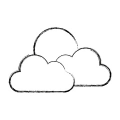 sun and cloud weather web icon