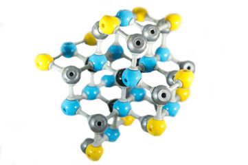 Chemical structure. Solid structure.Crystal structure of Ben Zinc