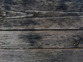 Dark wooden boards, planks. Naturally aged wood, natural brushing process. The background without anything.