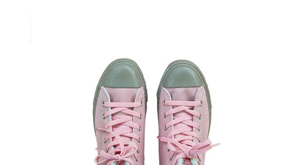 Pink sneaker isolated on white