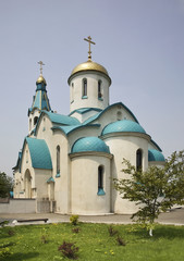 Fototapeta na wymiar Cathedral in Yuzhno-Sakhalinsk. Sakhalin island. Russia