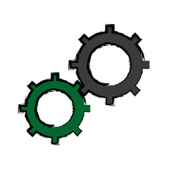 gears symbol concept of motion and mechanics connection and operation