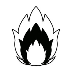 featuring a camp fire burning brightly design