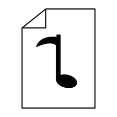 note music melody sound button web icon