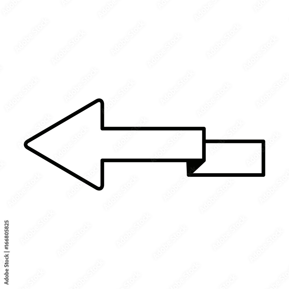 Poster outline arrow direction zig zag design