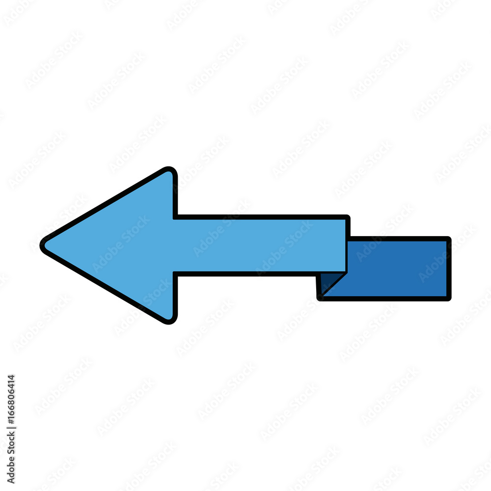 Poster outline arrow direction zig zag design