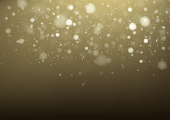 Gold abstract bokeh background. Vector illustration