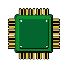 computer microchip circuit hardware element icon