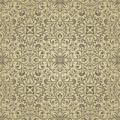 Seamless vintage pattern. Luxury texture for wallpaper, tiles, invitation, web designe. Gold color.
