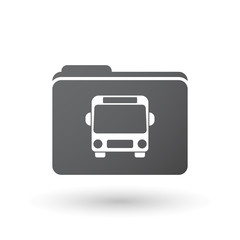 Isolated folder with  a bus icon