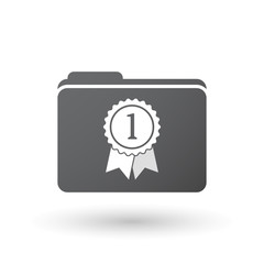 Isolated folder with  a ribbon award