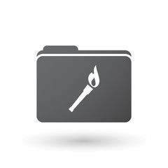 Isolated folder with  a torch icon