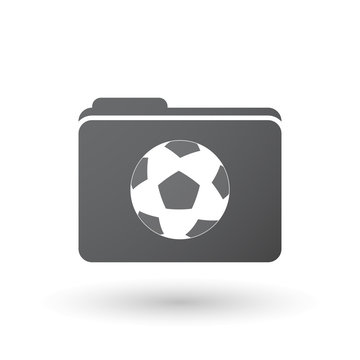 Isolated folder with  a soccer ball