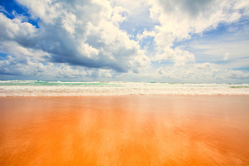 Naklejka na ściany i meble Sand of beach Thailand sea