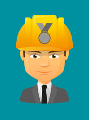 Worker avatar with  a medal