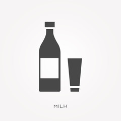 Silhouette icon milk